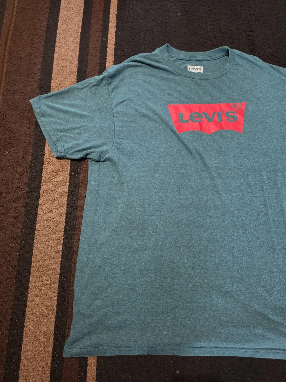 Levi's Teal Short Sleeve Tee with Red Logo
